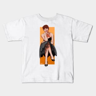 Shirley MacLaine - An illustration by Paul Cemmick Kids T-Shirt